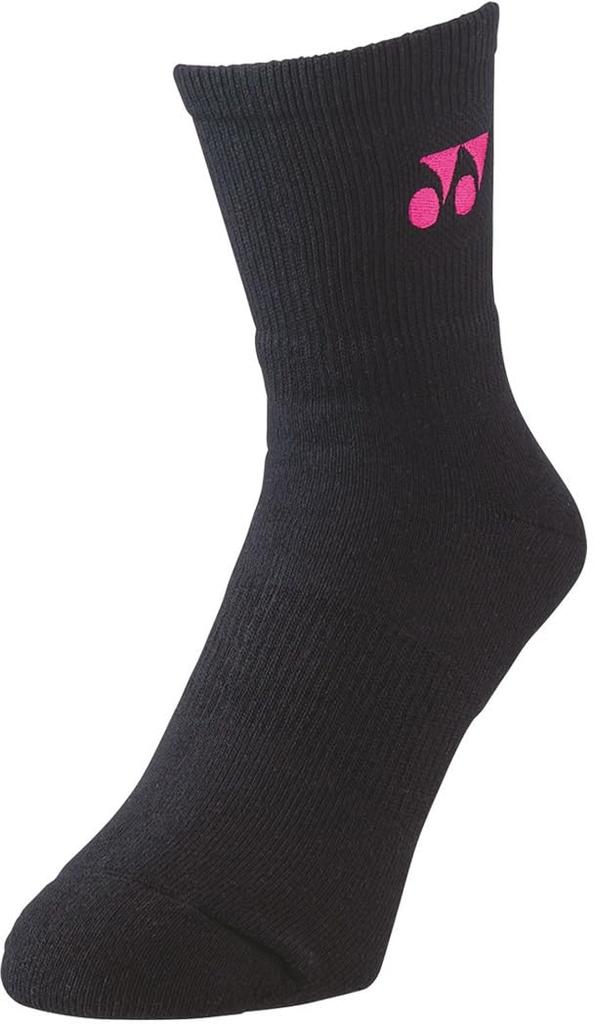 YONEX Shorts and Free Size Men's Socks, Black/Pink (181),