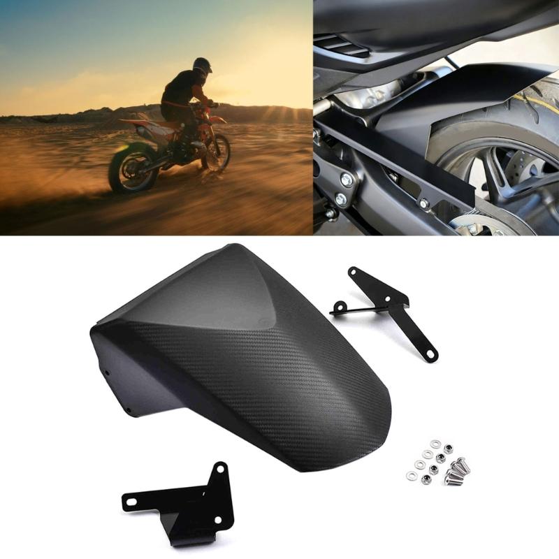 Tail Area Mudguard Panel for T-MAX 560 Series 2018-2026, ABS Rear Guard with Dark Carbon-Look Finish for Routine Commute Travel and Wet Roads