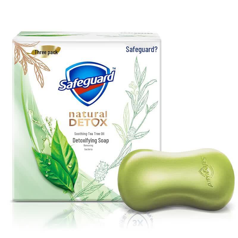 Safeguard Antibacterial Tea Tree Oil Soap Bar 3-Pack