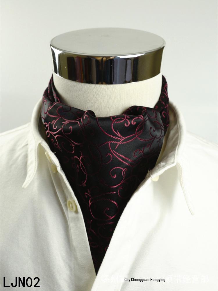 Herren Seide Gestreift Gepunktet Doppelseitiger Mode Schal