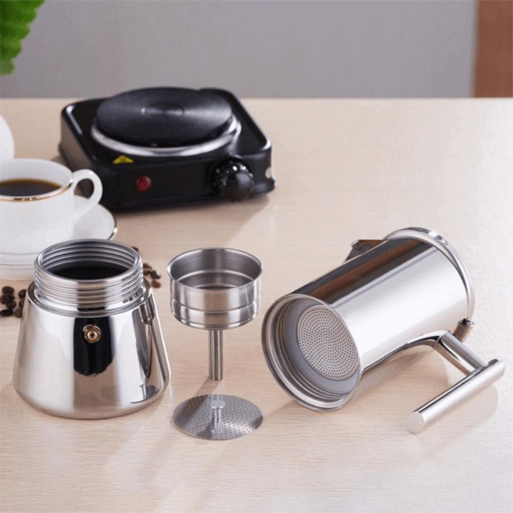200/300/600 ML Mokkakanne Antioxidations-Espresso-Perkolator Langlebige Espresso-Kaffeemaschine Topf Herdplatte