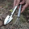 Gardening Tools Set,2 Piece Stainless Steel Handle Garden Hand Tool Miniature Gardening Rake Trowel Shovel - RIpj