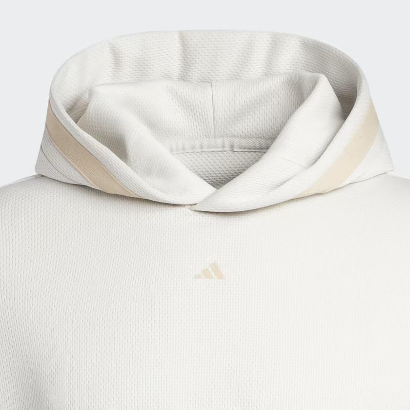 Adidas Select Striped Casual Logo Print Pullover Hoodie Men Hoodie Off-White IC2420