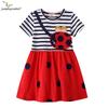 Spring/Summer Short Sleeve Cartoon Ladybug Dress for Kids