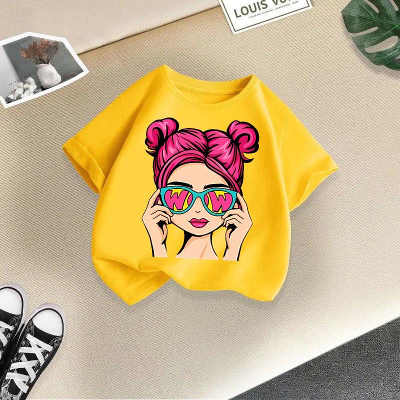 Children's T-Shirt Children's New Summer Children's Short-Sleeved T-Shirt Boys and Girls Casual Tops Girls Summer T-Shirt