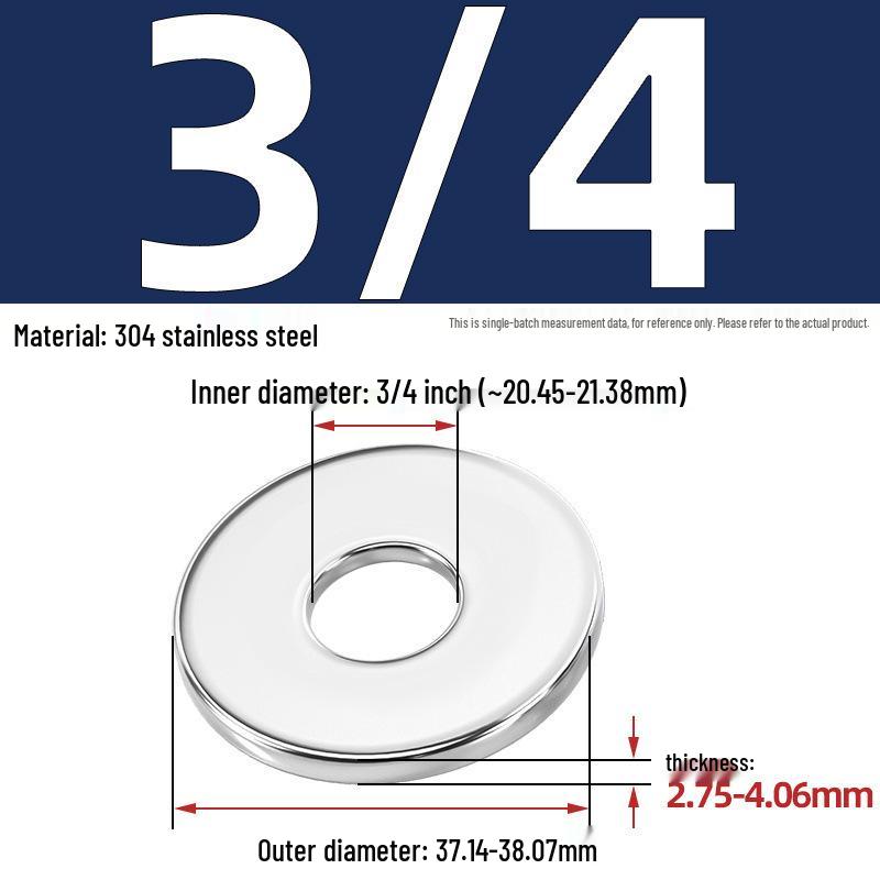 304/316 Stainless Steel Flat & Round Washers Collection