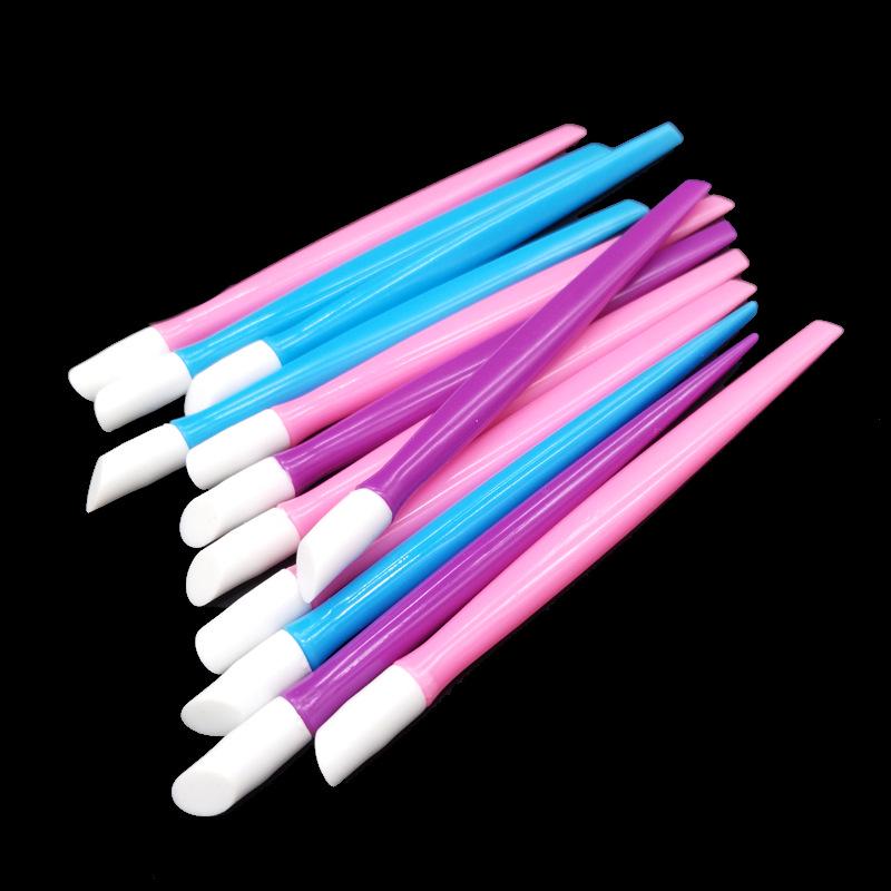 

Plastic Exfoliating Cuticle Pusher: Nail Art Tool & Color Picker Stick
