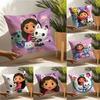 Copricuscini in Lino Cartone Animato per Bambini G-Gabby'S Dollhouse per Divano Decorativo Cuscini per la Casa Custodie per Cuscini per Sedile Auto