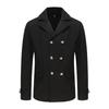 Mens British Trench Coat Vintage Windproof Notch Lapel Peacoat Double Breasted Jacket Coats For Men