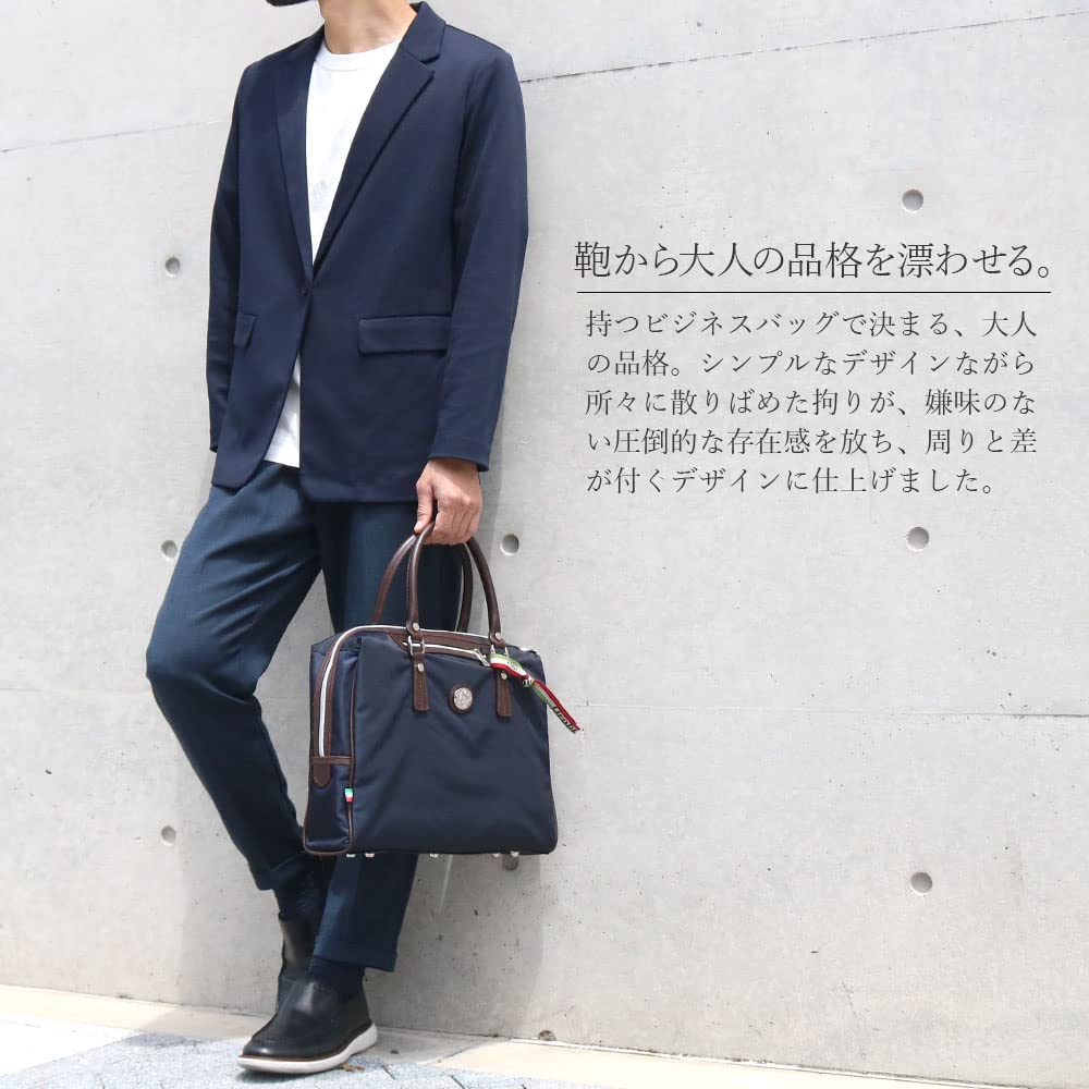 Orobianco Business Bag In Limonta Nylon and Saffiano Made In Nylon Saffiano Brand Commuter Recruitment Leather, Italy, SITRAK-C Briefcase, Men's,
