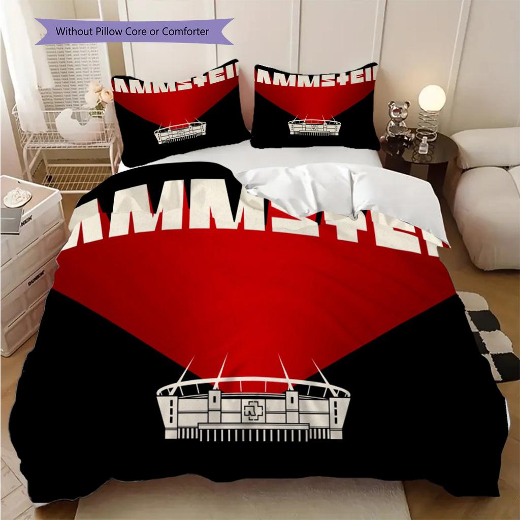 Rock Band Action Intense Performance Bedding (1 * duvet cover + 2 * pillowcase, without core) 2D Flat Bedding set Soft and comfortable