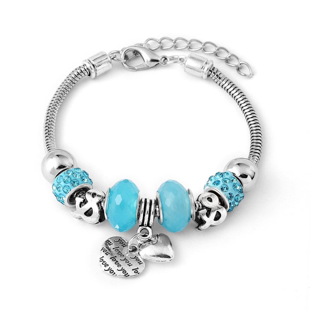 Bracelet Zinc Alloy Peach Heart Pendant Popular Bracelet In Europe and America
