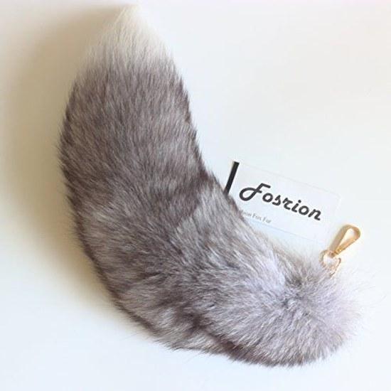 Fosrion Real Tail Fur Fashion Accessory Handbag Decoration Keychain Anime Toy