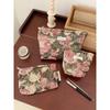 Embroidered Flower Cosmetic Bag Large-capacity Floral Skin Care Product Storage Bag Portable Outing Toiletry Bag Travel Liner Bag