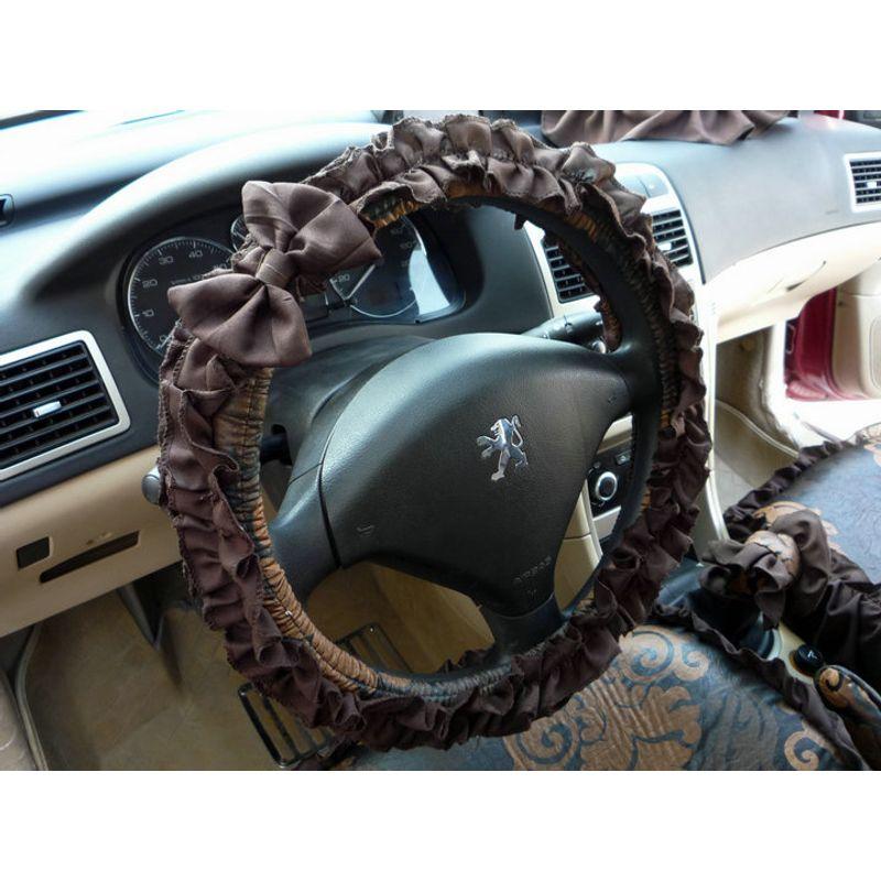 

European-Style Goddess Style Steering Wheel Cover Breathable Anti-Slip Car Default
