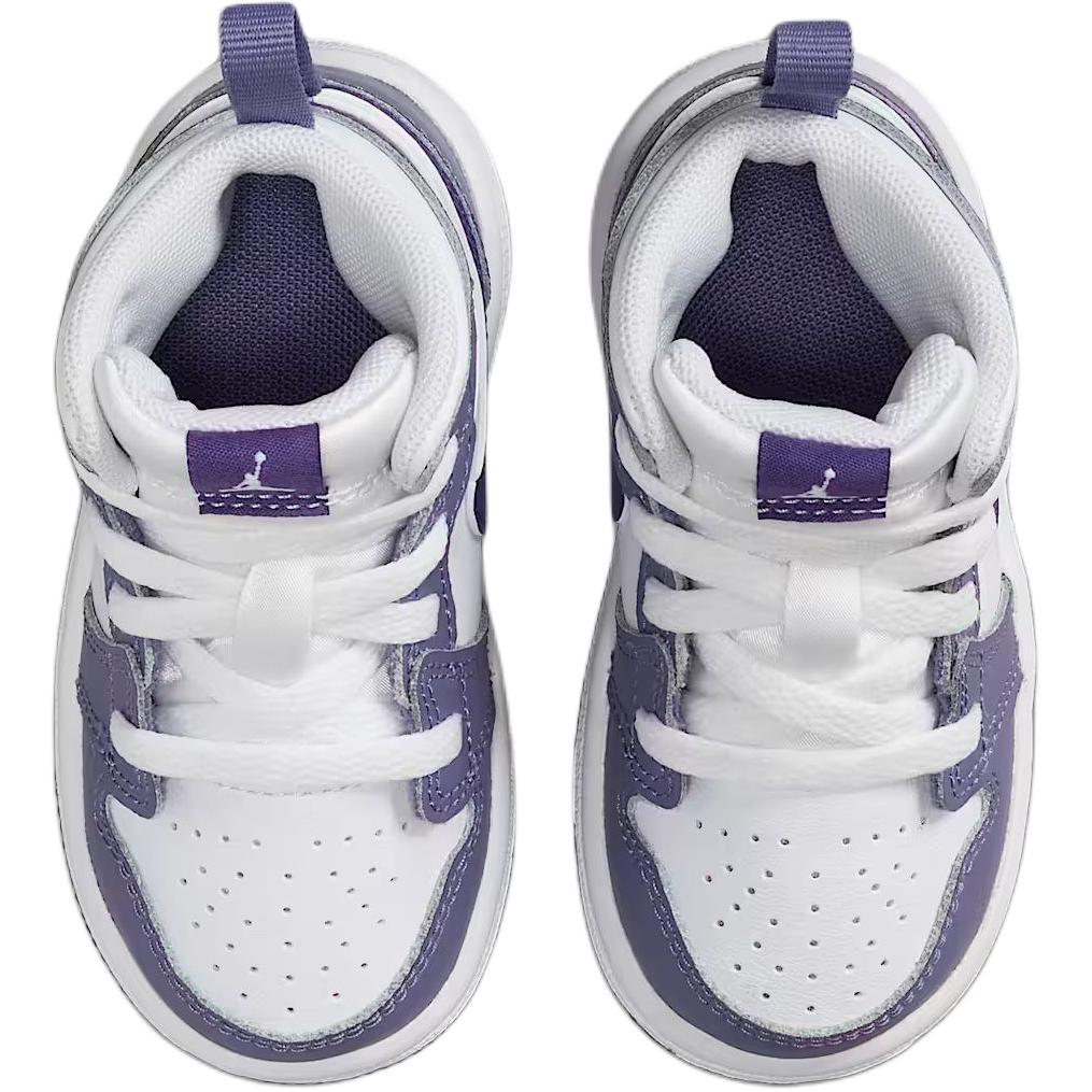 Air Jordan 1 Mid TD Dusty Amethyst Baby Sneakers Purple White Court-Purple DQ8425-500