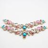 1pc/batch 110mm Pink Waterdrop Diamond Rhinestone Chain Acrylic Bikini Buckle DIY Hand Sewn Beach Shoes Apparel