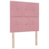 Box Spring Bed with Mattress and Headboard Pink 90 x 190 cm Velvet