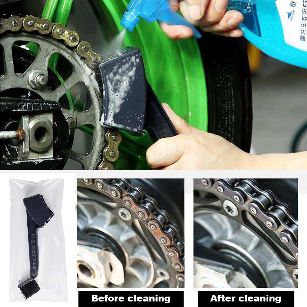 Motorcycle Chain Cleaner Universal Bike Rim Care Tire Chain Cleaning Brushes Cycling Clean Tool Kit Maintenance Brush Brake Remo