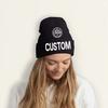 Custom Unisex Beanies with 3D Embroidery Personalized Logo Winter Hats-100% Acrylic Common Fabric