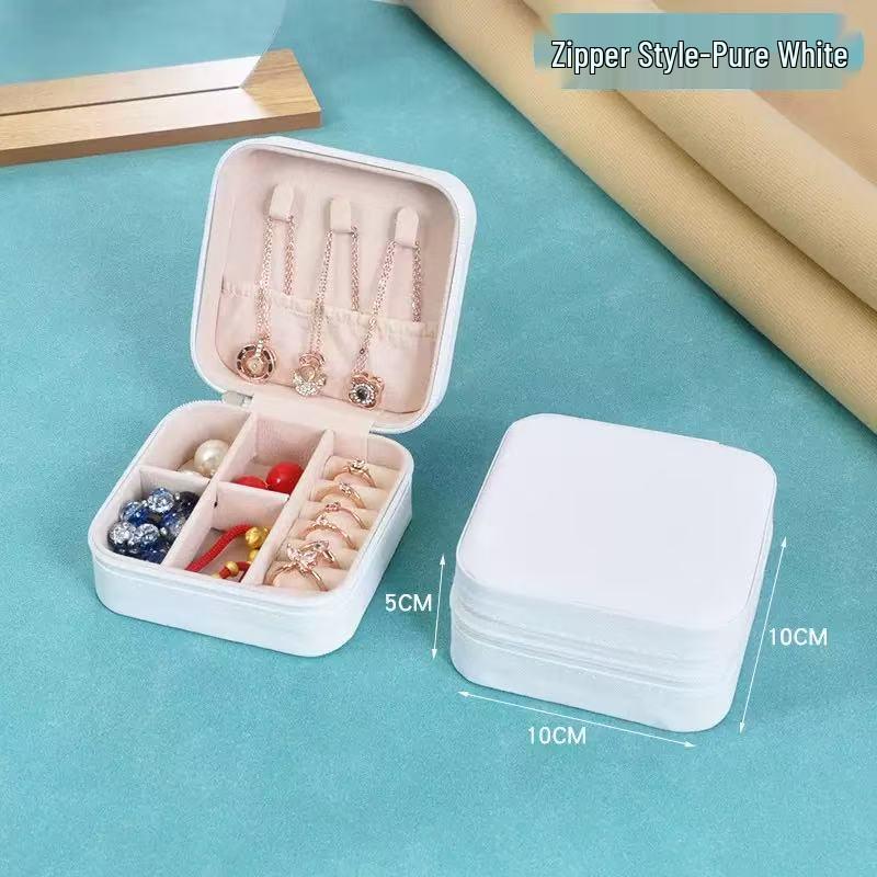 

Компактная дорожная шкатулка для украшений для ожерелий и серег - Решение для хранения с защитой от окисления 10*10*5CM