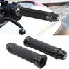 Motorcycle Grip Left and Right Set Aluminum Bar End 0.9 Inch (22.2 Mm) Custom Bike Clip Universal (Black Color)