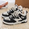 Men's Warm Plush Sneakers High Top Leather Casual Shoes Men's Skateboarding Windproof Casual Sports Shoes Thick Flat Shoes
