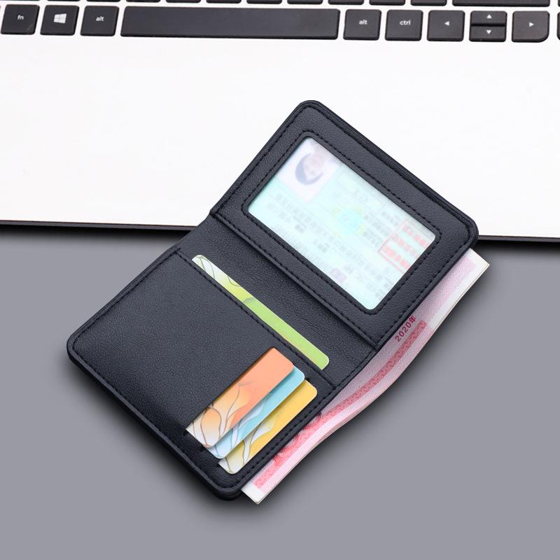 Men's Vertical Ultra-thin Leather Wallet with Anti-Demagnetization Card Holder