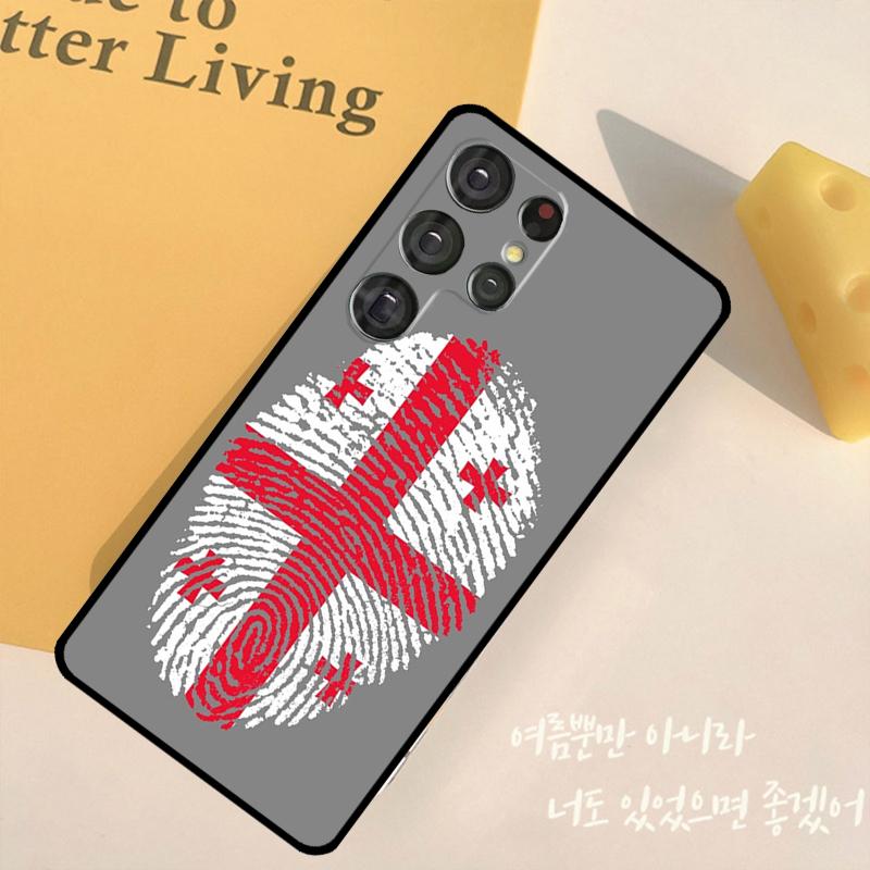 Georgia Flag Phone Case For Samsung Galaxy S25 Ultra S9 S10 S20 S22 S21 FE S23 S24 Plus Back Cover Shell