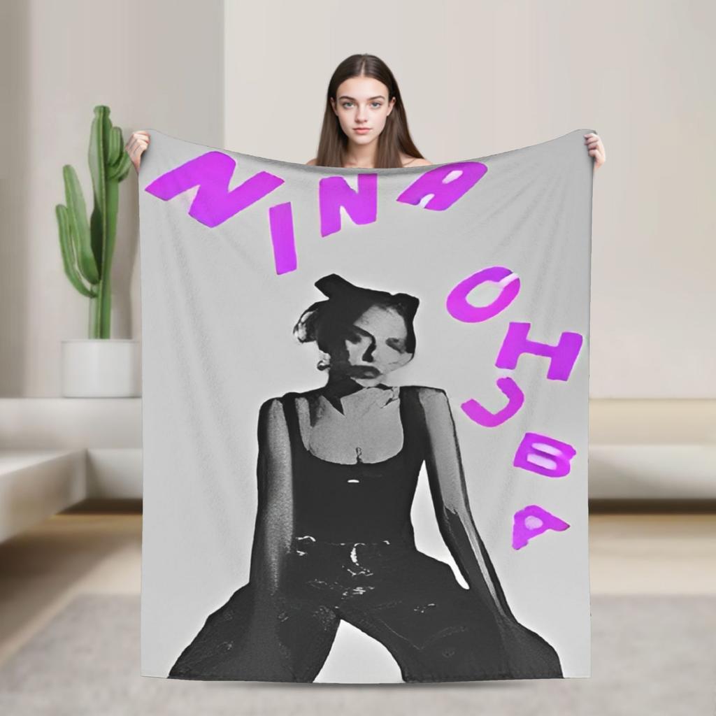 Nina Chuba Musik Sänger Decke Weiche Bedruckte Plüschdecke für Kinder Erwachsene Outdoor Flanell Bettdecke Bettbezug