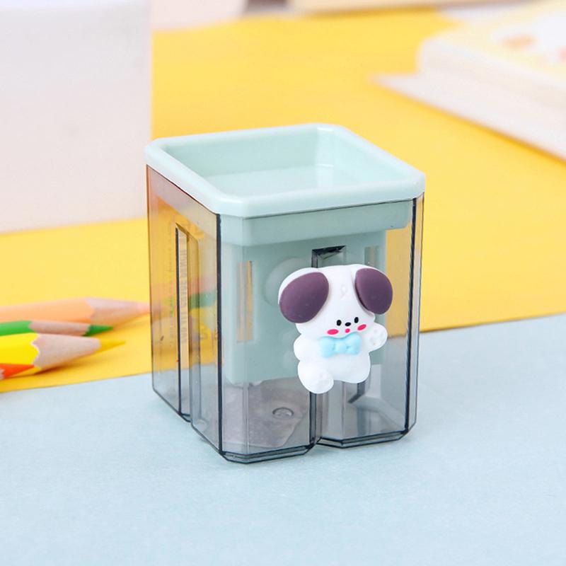 Pencil Sharpener Small Cute Cartoon Two Hole Sharpener Pencil Kawaii Stationery