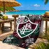 Flumi-nense Football Crest Printed Microfiber Beach Towel, Soft And Absorbent, Quick-Dry, Ideal for Summer Travel, Beach Essential, Swimming Pool