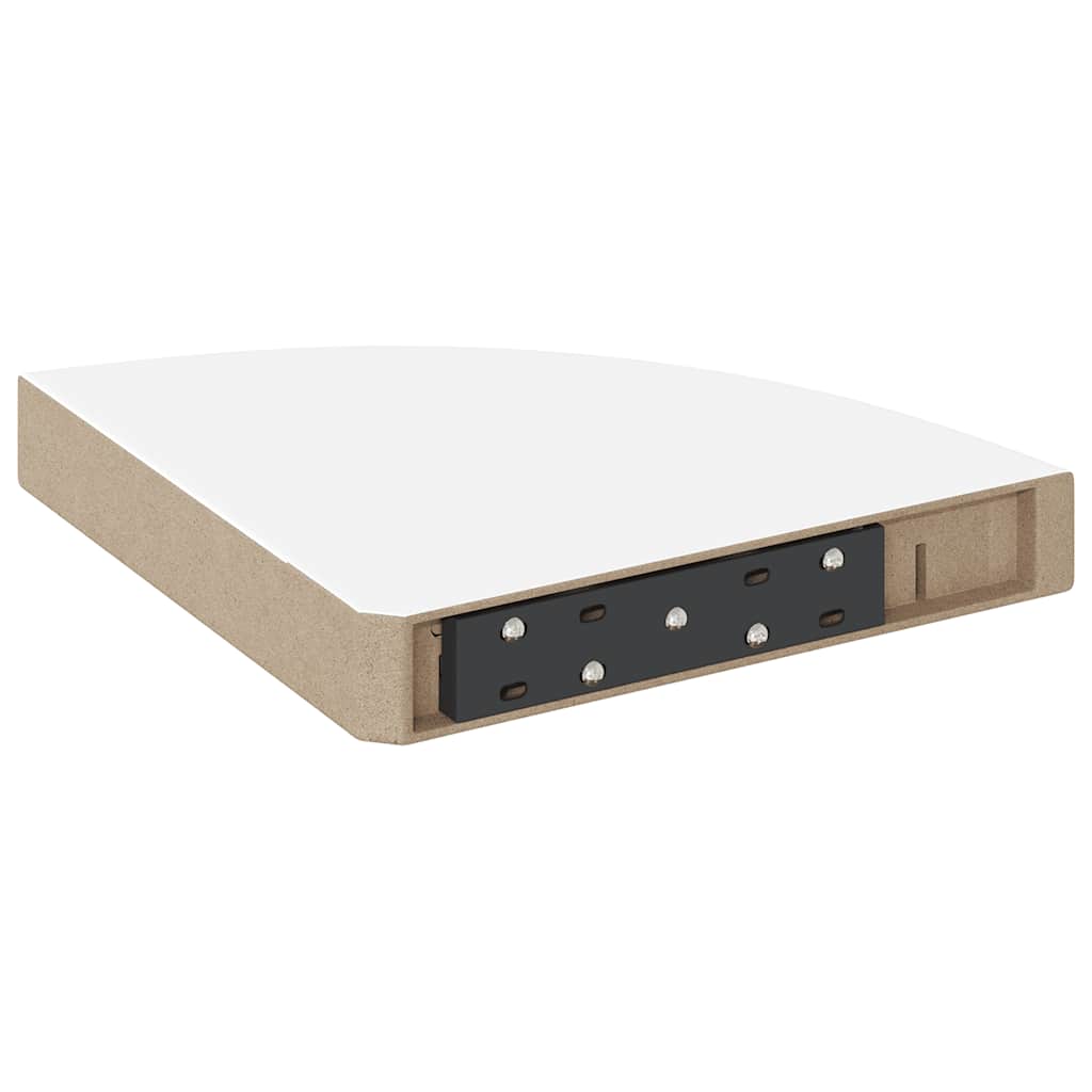 Floating Corner Shelf High Gloss White 25 x 25 x 3.8 cm MDF