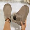 Women's Wide Width Platform Snow Boots, Retro Plush Lined Ankle Boots, Winter Warm Booties Wholesale