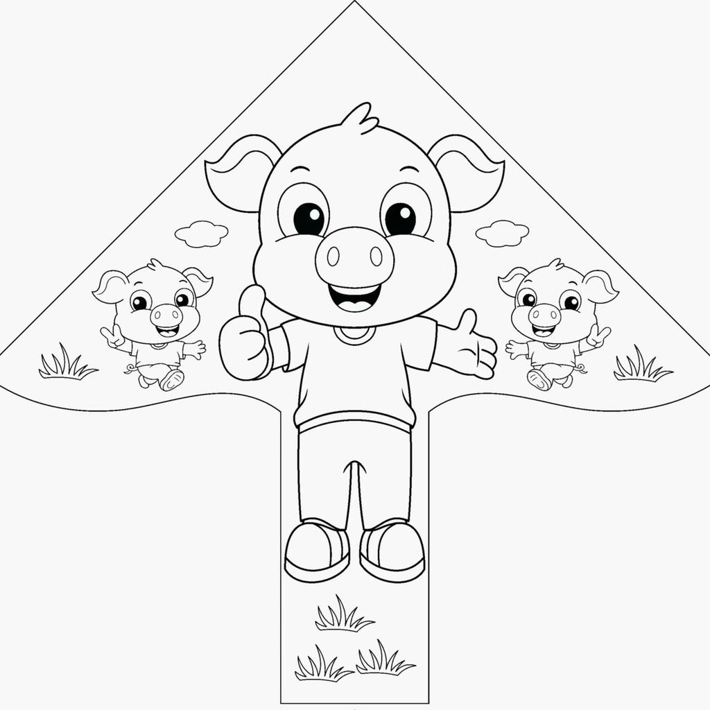 Twelve Zodiac Hand-Painted DIY Coloring Kites for Kids - High-Value Handmade Graffiti Kites Pack