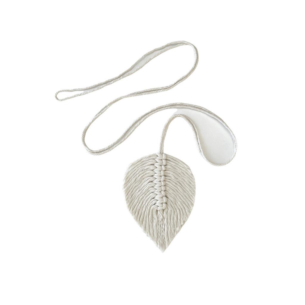 Braided Fringe Curtain Buckle Fashion Handmade Leaf Curtain Tie Simple Tie Rope