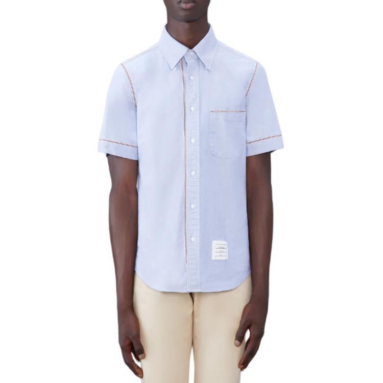 THOM BROWNE Oxford Short Sleeved Shirt Men's MWS316A-F0313-480