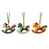 Cute Pony Pendant Car Rearview Mirror Charm Elegant Faux Leather Hanging Ornament for Car