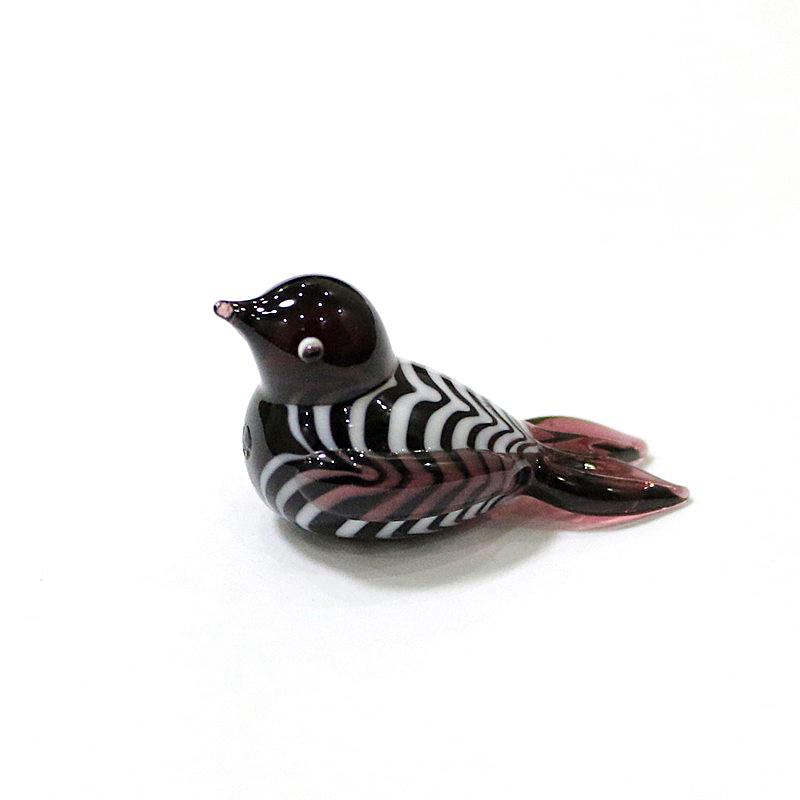 Miniature Murano Glass Bird Decorative Figurine Japan Style Home Fairy Garden Decor Accessories Lovely Handmade Animal Ornaments