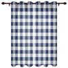 Marinblå Rutig Idyllisk Stil Rutiga Gardiner för Sovrum Vardagsrum Draperier Kök Barnrum Fönstergardin Heminredning