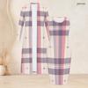 Women Plus Size Two Piece Set Abstract Printed Long Sleeve Open Front Cardigan Sleeveless Bodycon Dress