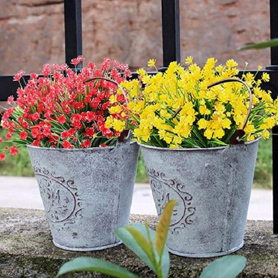 Attractive Weather-resistant Decorative Easy Care Spring Grass Camellia Fake Flowers Home Decor Simulation Flowers