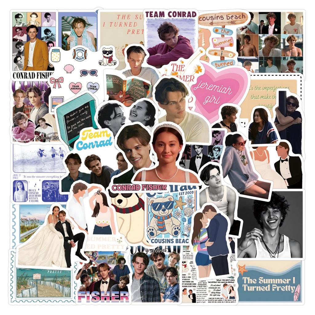 55 The Summer I Became Pretty TV Series Stickers - Waterproof Decoration for Journals, Water Bottles, and Computers