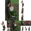 Creative Naughty Gnome Garden Statue Vibrant Resin Dwarf Yard Outdoor Decorative Sculpture