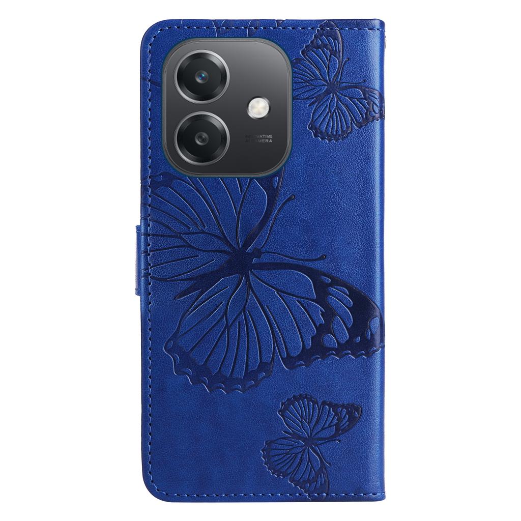 For Oppo A5x 5G/A3x 4G/5G (India)/A3 4G/5G/A60 5G/A40 4G/A40M 4G Wallet Case Floral Butterfly Imprinted Leather Phone Cover