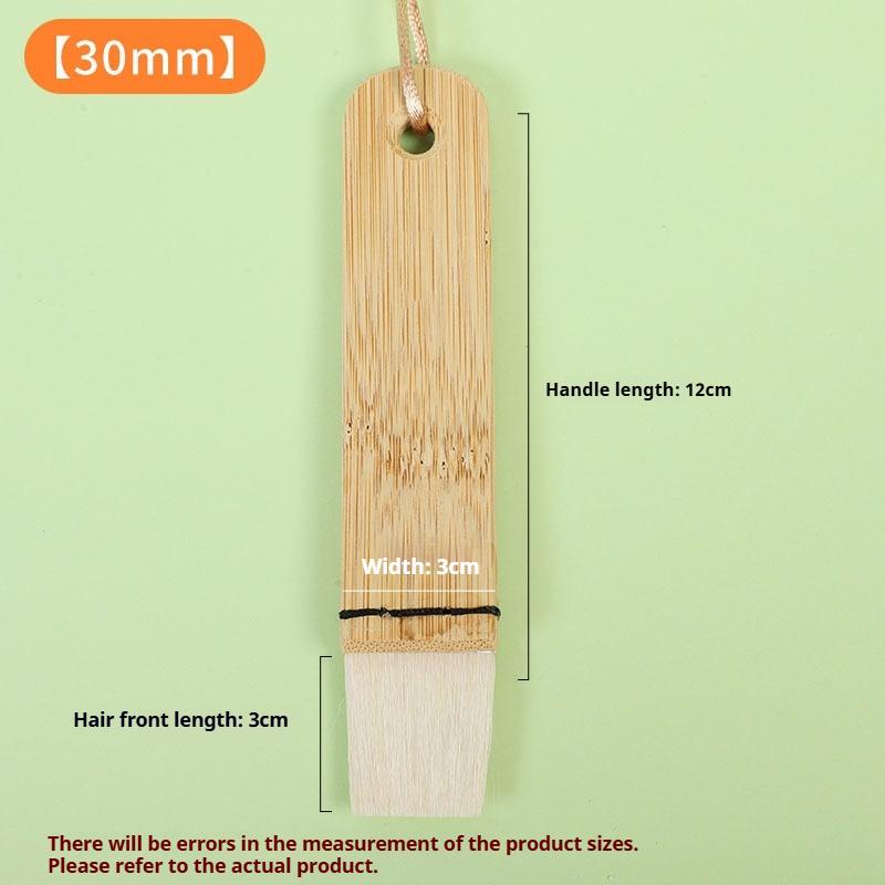 Flat Hake Paint Brushes Wool Hair Artist Painting Brushes for Oil Acrylic Watercolor Paints Drawing Art Supplies Wood Handles