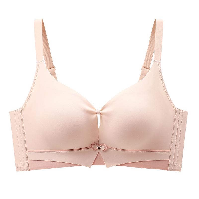 

Гладкий бюстгальтер Женский собирающий латексный бюстгальтер Удобный легкий дышащий бесшовный бюстгальтер Пуш-ап 38/85B бежевый