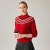 Zhaojun Women's Fair Isle Jacquard Cashmere Sweater