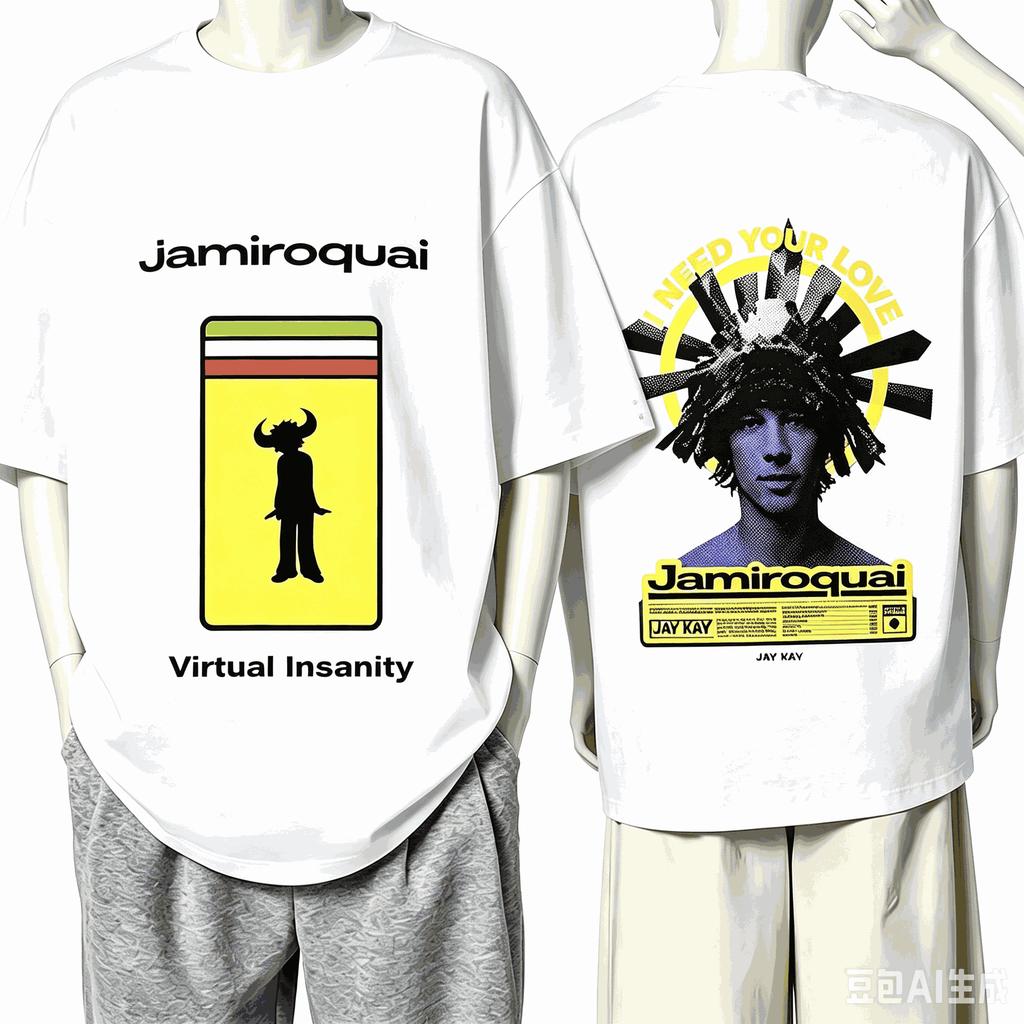 Jamiroquai Maglietta Regalo per Fan Unisex Unisex Harajuku Oversize Unisex Manica Corta Streetwear Alta Qualità Coppie Traspirante Morbida