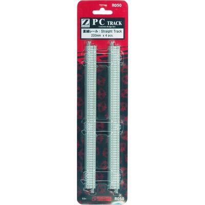 Rokuhan Z Gauge R050 PC Straight Track 220mm 4-Pack     Model Train Railroad Rails